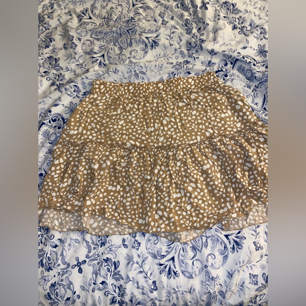 Polka Dot Tan Skirt